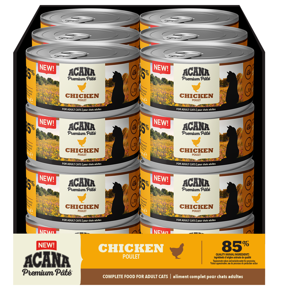 ACA Premium Pate Chicken Front 24 Corrugate 85g FEDIAF.png